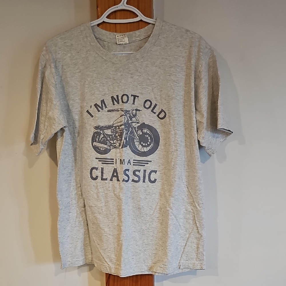 Classic Gray Motorcycle Graphic Tee
